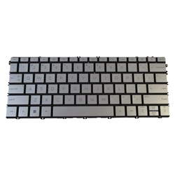 Silver Backlit Keyboard for HP Envy X360 2-in-1 13-BF Laptops